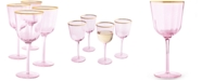 Martha Stewart Collection Blush All-Purpose Glasses, Set of 4, Created for Macy's
